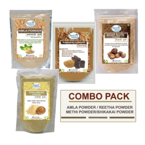 ShopWholly Herbal Combo Pack – Amla Powder, Reetha Powder, Shikakai Powder & Methi Powder – 500g x 4